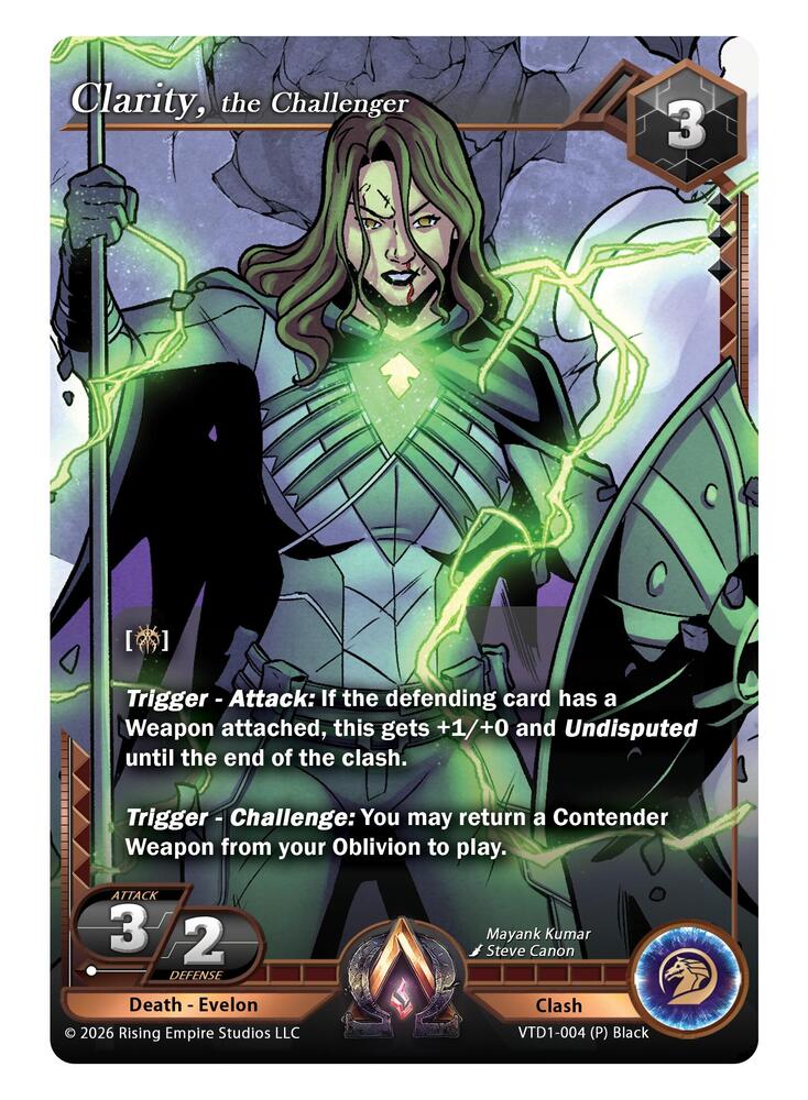 Clarity, the Challenger, The Vault Trials VTD1-004 (P) Black