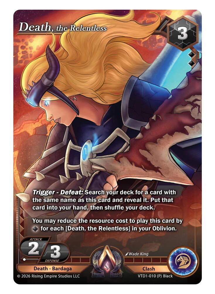 Death, the Relentless, The Vault Trials VTD1-010 (P) Black