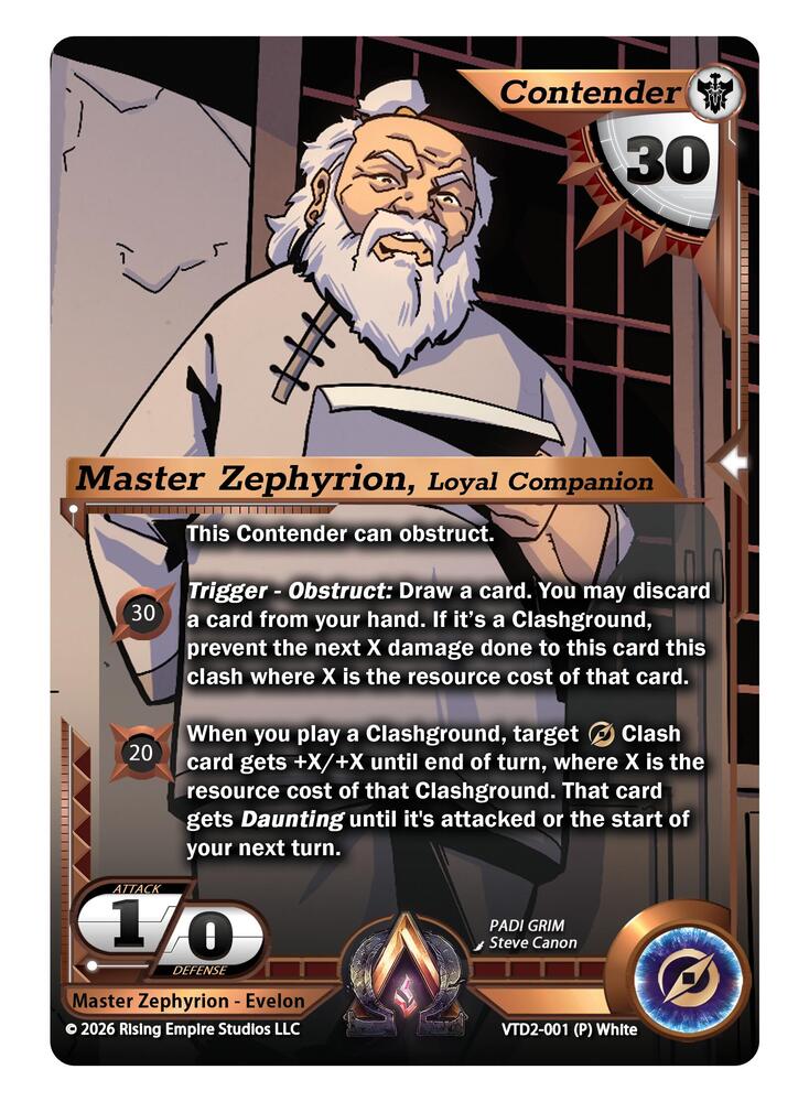 Master Zephyrion, Loyal Companion, The Vault Trials VTD2-001 (P) White