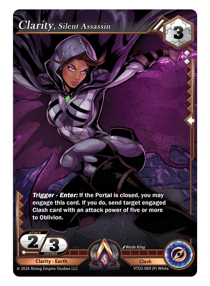 Clarity, Silent Assassin, The Vault Trials VTD2-009 (P) White
