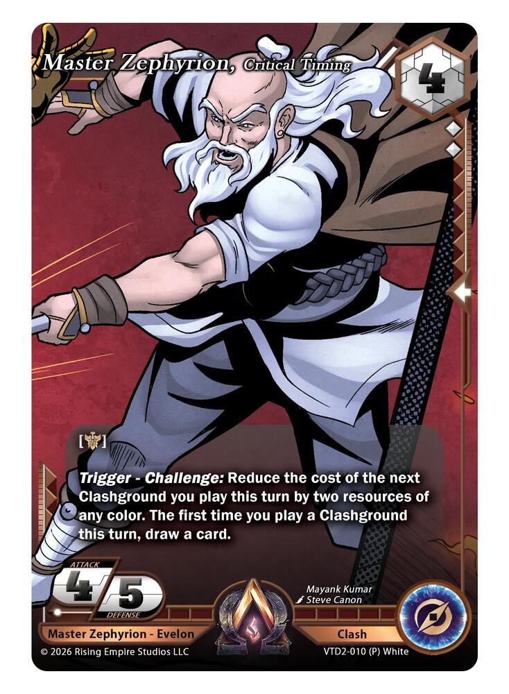 Master Zephyrion, Critical Timing, The Vault Trials VTD2-010 (P) White