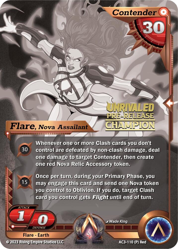 Flare, Nova Assailant (Pre-Release Champion), Unrivaled AC3-110