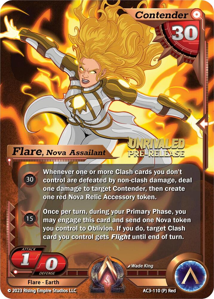 Flare, Nova Assailant (Pre-Release), Unrivaled AC3-110