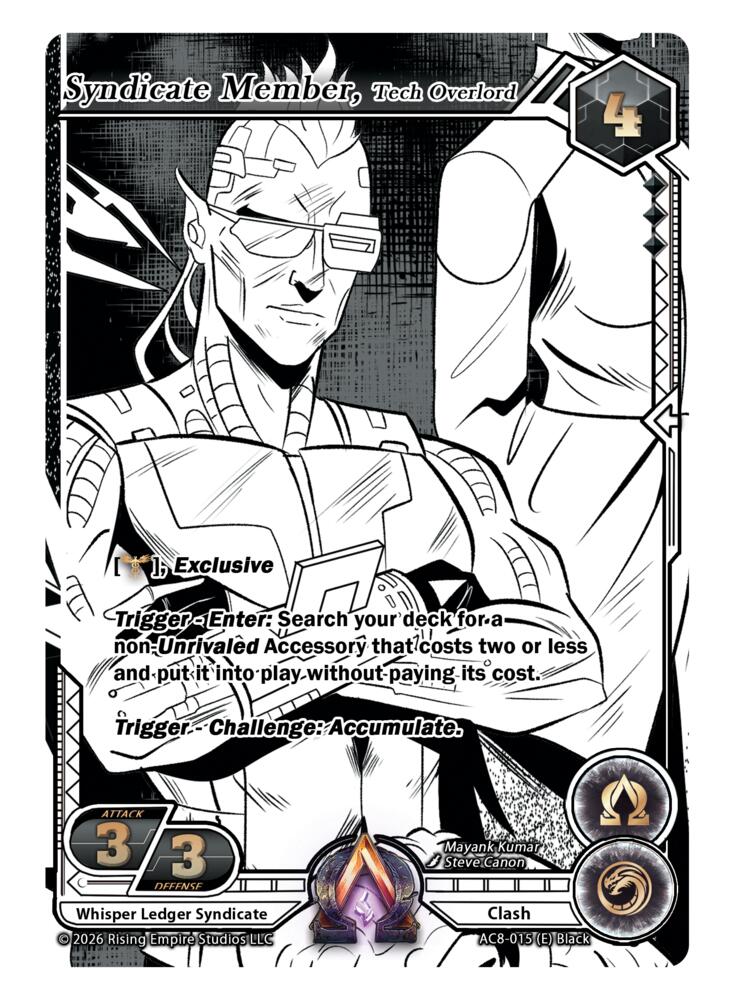 Syndicate Member, Tech Overlord (Ink), Nexus of Power AC8-015 (E)