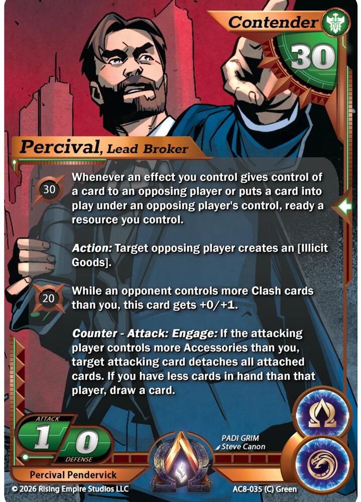 Percival Pendervick, Lead Broker, Nexus of Power AC8-035 (C)