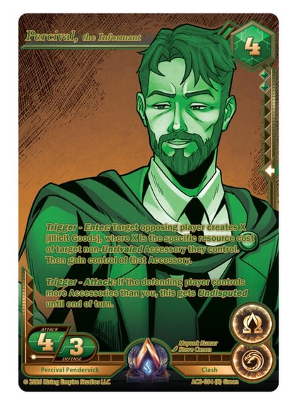 Percival Pendervick, the Informant (gold), Nexus of Power AC8-054 (R)