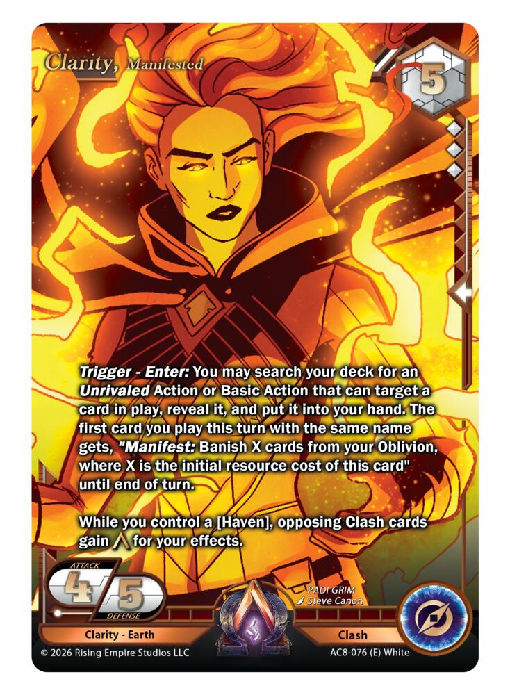 Clarity, Manifested (E), Nexus of Power AC8-076 (E)