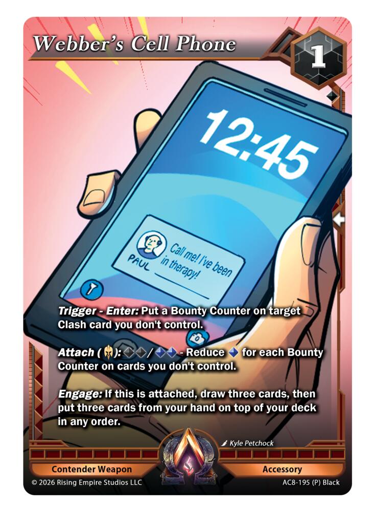 Webber's Cell Phone, Nexus of Power AC8-195 (P)