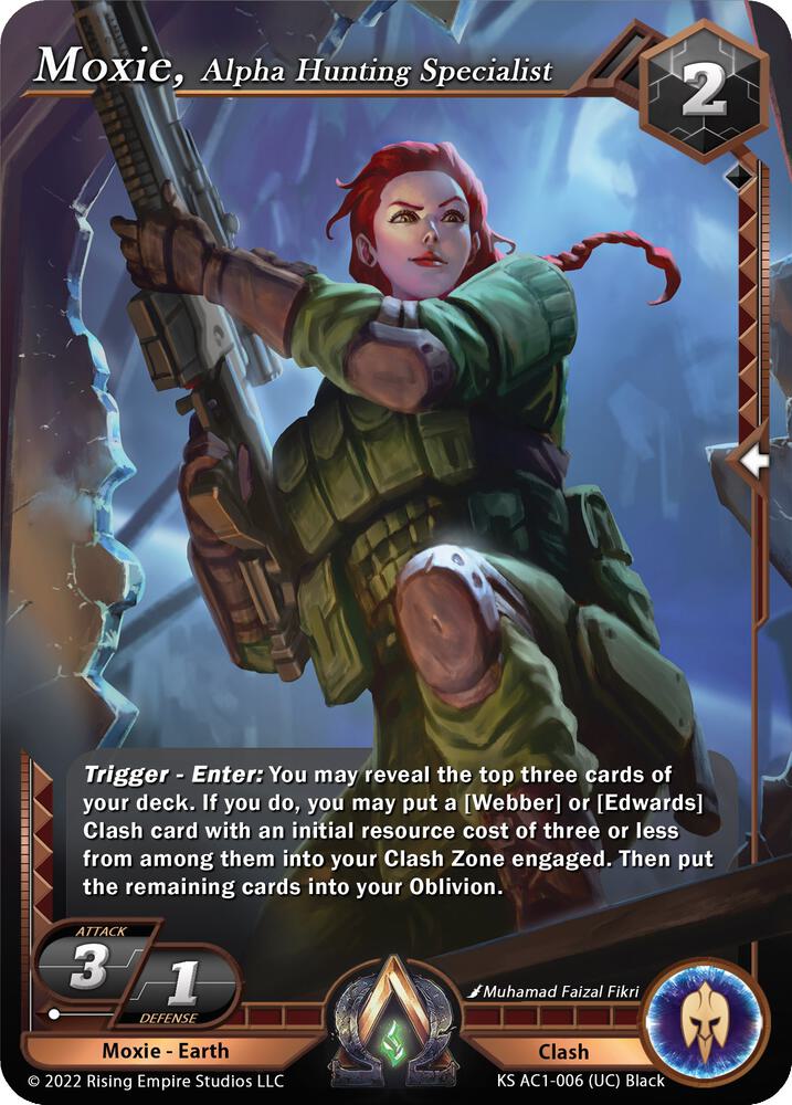 Moxie, Alpha Hunting Specialist, The Awakening (Kickstarter) KS AC1-006