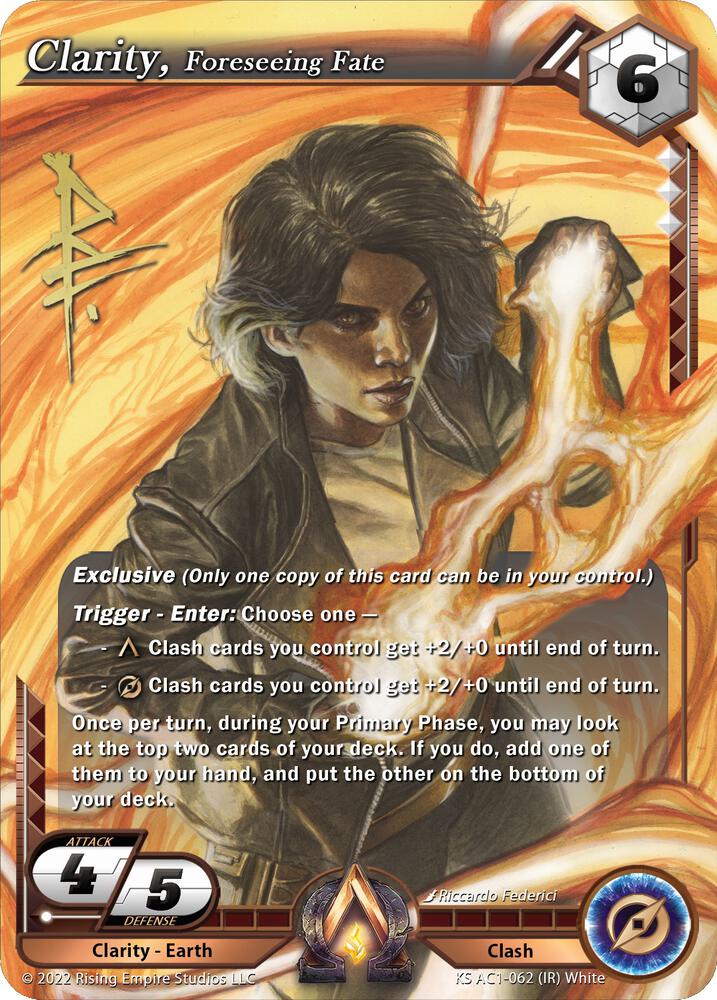 Clarity, Foreseeing Fate (Iconic Rare), The Awakening (Kickstarter) KS AC1-062
