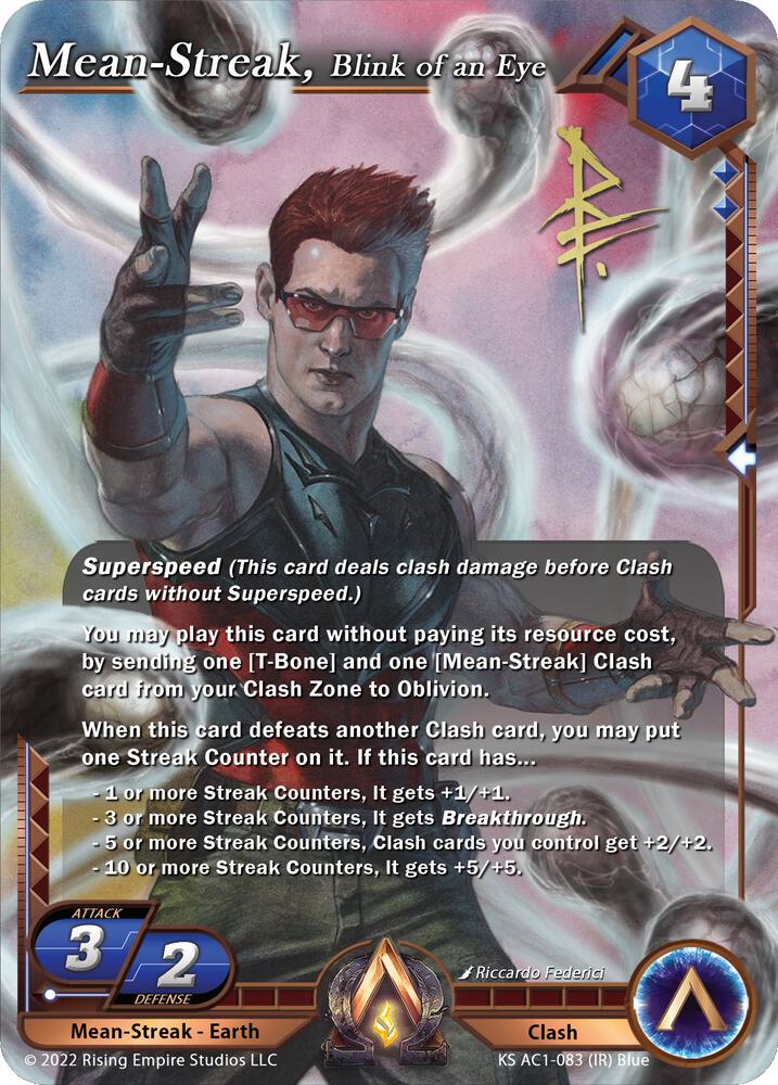 Mean-Streak, Blink of an Eye (Iconic Rare), The Awakening (Kickstarter) KS AC1-083