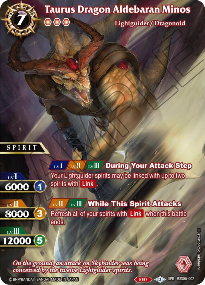 Taurus Dragon Aldebaran Minos (SPR), Generational Link BSS06-002