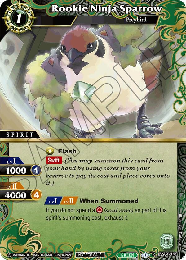 Rookie Ninja Sparrow (Event Pack 2024 Vol. 1), Launch & Event Promos BSS04-070