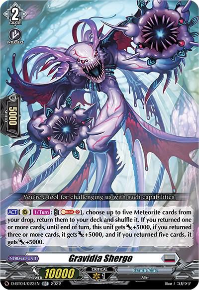 Gravidia Shergo, D-BT04: Awakening of Chakrabarthi D-BT04/023EN