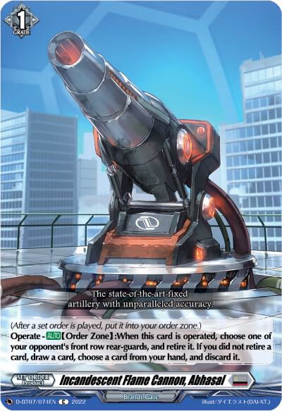 Incandescent Flame Cannon, Abhasal, D-BT07: Raging Flames Against Emerald Storm D-BT07/074EN