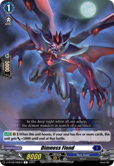 Dimness Fiend, D-BT08: Minerva Rising D-BT08/068EN