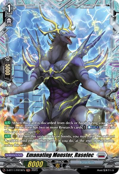Emanating Monster, Raselec (FR), D-BT11: Clash of the Heroes D-BT11/FR19EN