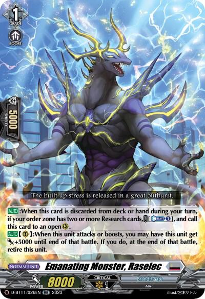 Emanating Monster, Raselec, D-BT11: Clash of the Heroes D-BT11/026EN
