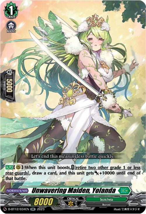 Unwavering Maiden, Yolanda, D-BT12: Evenfall Onslaught D-BT12/034EN