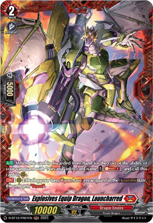 Explosives Equip Dragon, Launcharred (FR), D-BT12: Evenfall Onslaught D-BT12/FR01EN