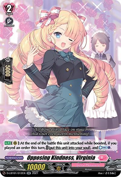 Opposing Kindness, Virginia, D-LBT01: Lyrical Melody D-LBT01/012EN
