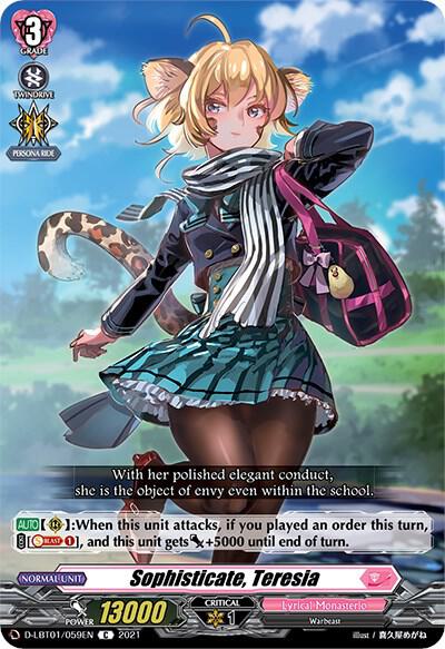 Sophisticate, Teresia, D-LBT01: Lyrical Melody D-LBT01/059EN