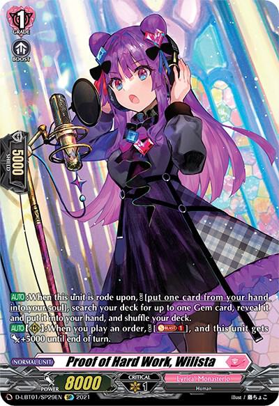 Proof of Hard Work, Wilista (SP), D-LBT01: Lyrical Melody D-LBT01/SP29EN