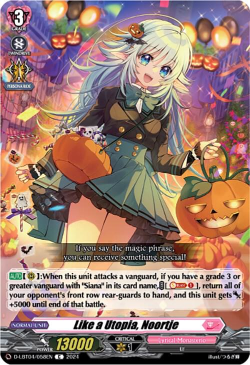 Like a Utopia, Noortje, D-LBT04: Lyrical Monasterio ~Trick or Trick!~ D-LBT04/058EN