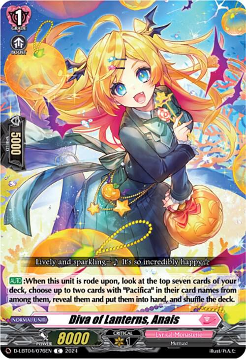 Diva of Lanterns, Anais, D-LBT04: Lyrical Monasterio ~Trick or Trick!~ D-LBT04/076EN