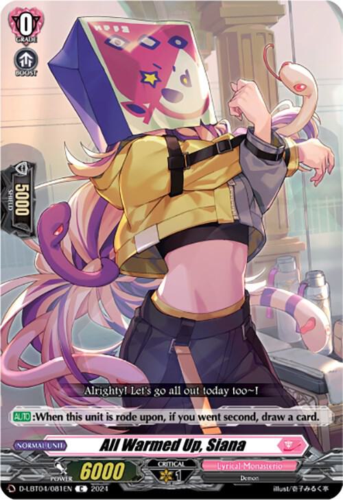 All Warmed Up, Siana, D-LBT04: Lyrical Monasterio ~Trick or Trick!~ D-LBT04/081EN