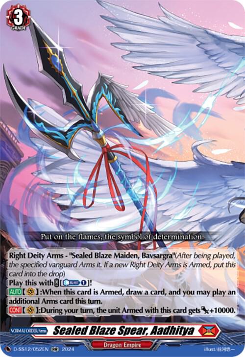 Sealed Blaze Spear, Aadhitya, D-SS12: Triple Drive Booster D-SS12/052EN