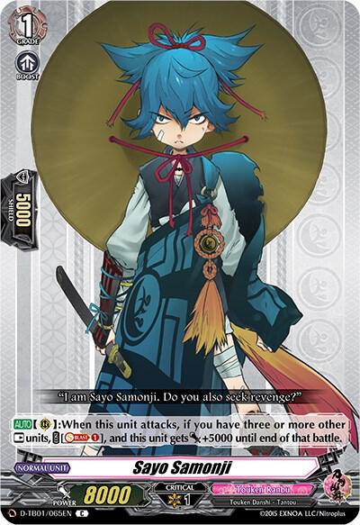 Sayo Samonji, D-TB01: Touken Ranbu -ONLINE- 2021 D-TB01/065EN