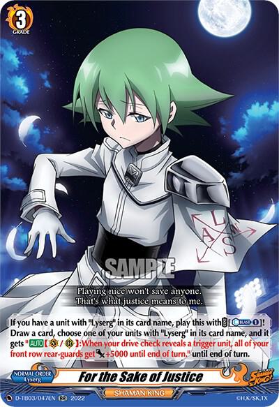 For the Sake of Justice, D-TB03: Shaman King D-TB03/047EN