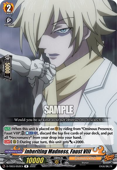 Inheriting Madness, Faust VIII, D-TB03: Shaman King D-TB03/052EN