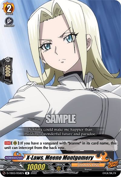 X-Laws, Meene Montgomery, D-TB03: Shaman King D-TB03/058EN