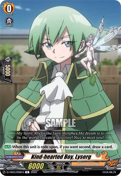 Kind-hearted Boy, Lyserg, D-TB03: Shaman King D-TB03/098EN