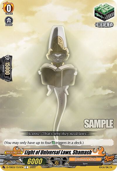 Light of Universal Laws, Shamash, D-TB03: Shaman King D-TB03/151EN