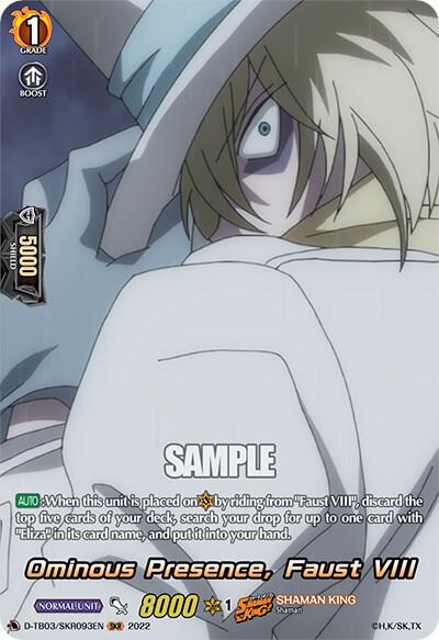 Ominous Presence, Faust VIII (SKR), D-TB03: Shaman King D-TB03/SKR093EN