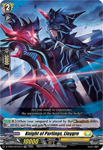 Knight of Partings, Lloygre (Foil), D-TD03: Raika Koshiba -Skyfall Executors- D-TD03/007EN-R