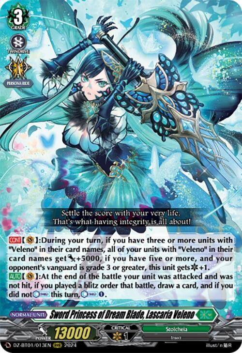Sword Princess of Dream Blade, Lascaria Veleno, DZ-BT01: Fated Clash DZ-BT01/013EN