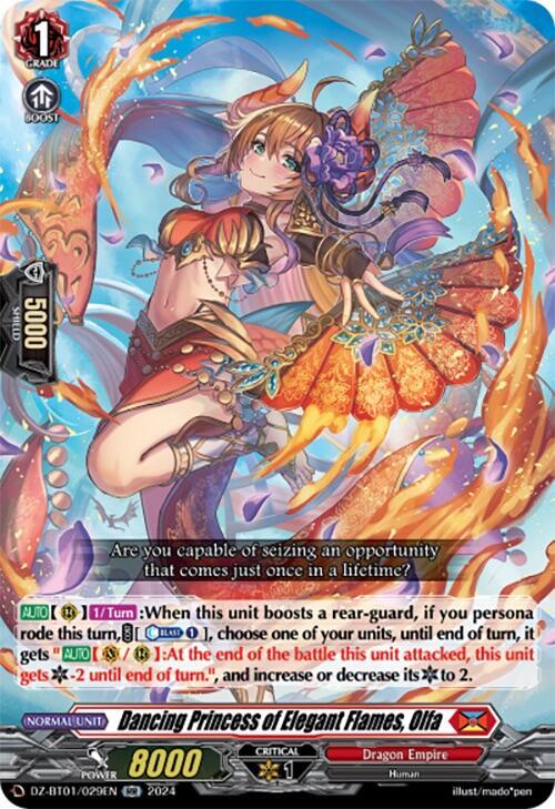 Dancing Princess of Elegant Flames, Olfa, DZ-BT01: Fated Clash DZ-BT01/029EN