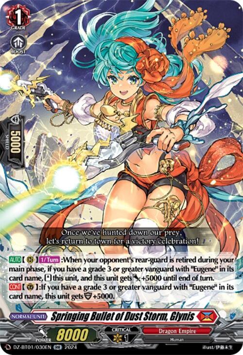 Springing Bullet of Dust Storm, Glynis, DZ-BT01: Fated Clash DZ-BT01/030EN