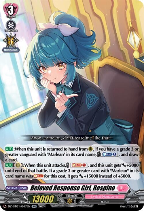 Beloved Response Girl, Respino, DZ-BT01: Fated Clash DZ-BT01/047EN
