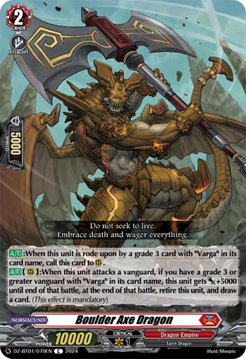 Boulder Axe Dragon, DZ-BT01: Fated Clash DZ-BT01/079EN