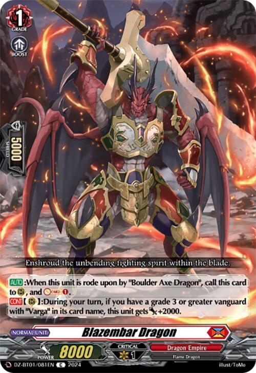 Blazembar Dragon, DZ-BT01: Fated Clash DZ-BT01/081EN