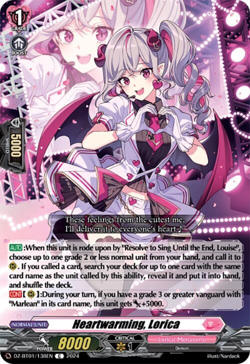 Heartwarming, Lorica, DZ-BT01: Fated Clash DZ-BT01/138EN