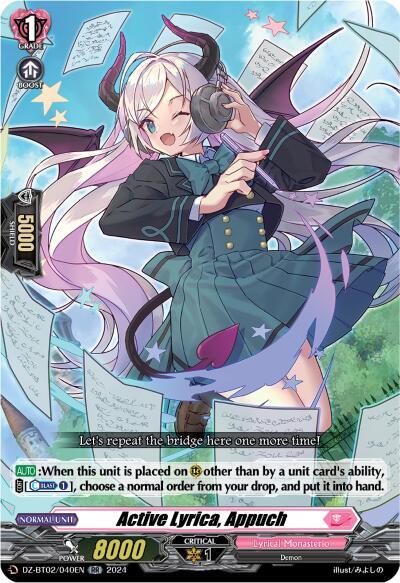 Active Lyrica, Appuch, DZ-BT02: Illusionless Strife DZ-BT02/040EN