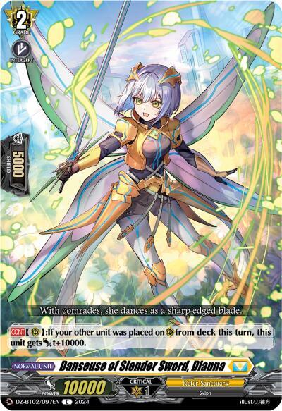 Danseuse of Slender Sword, Dianna, DZ-BT02: Illusionless Strife DZ-BT02/097EN