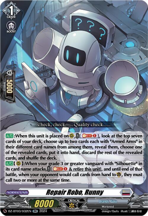 Repair Robo, Runny, DZ-BT03: Dimensional Transcendence DZ-BT03/032EN