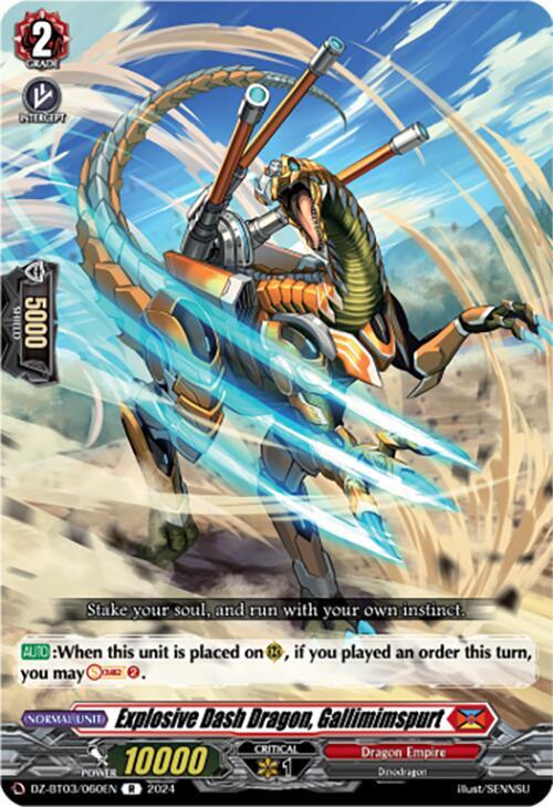 Explosive Dash Dragon, Gallimimspurt, DZ-BT03: Dimensional Transcendence DZ-BT03/060EN
